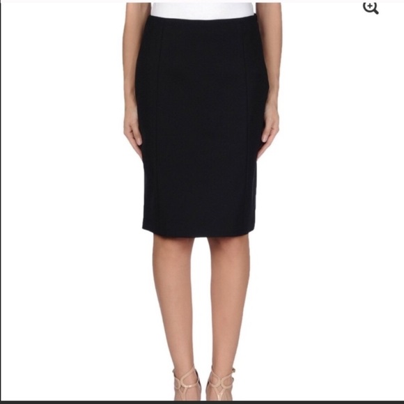 Prada Wool Pencil Black Skirt 40/4 - Picture 1 of 8